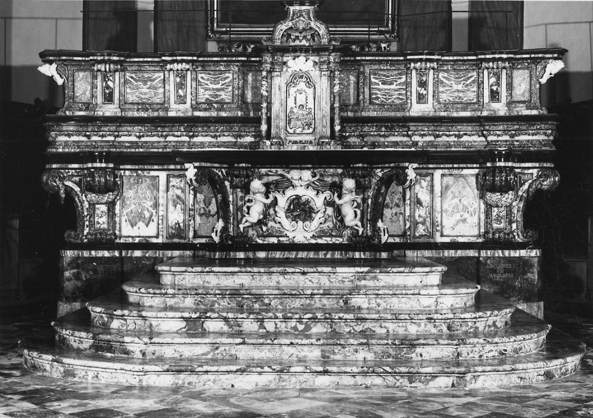 altare maggiore, insieme di Marchesi Giacomo, Argenti Stefano (terzo quarto sec. XVIII)