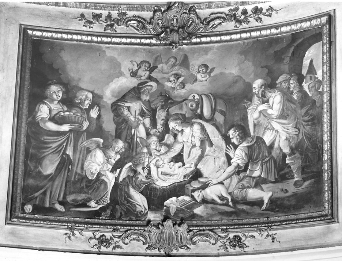 natività di Gesù (dipinto) di Avondo Giovanni (secondo quarto sec. XIX)