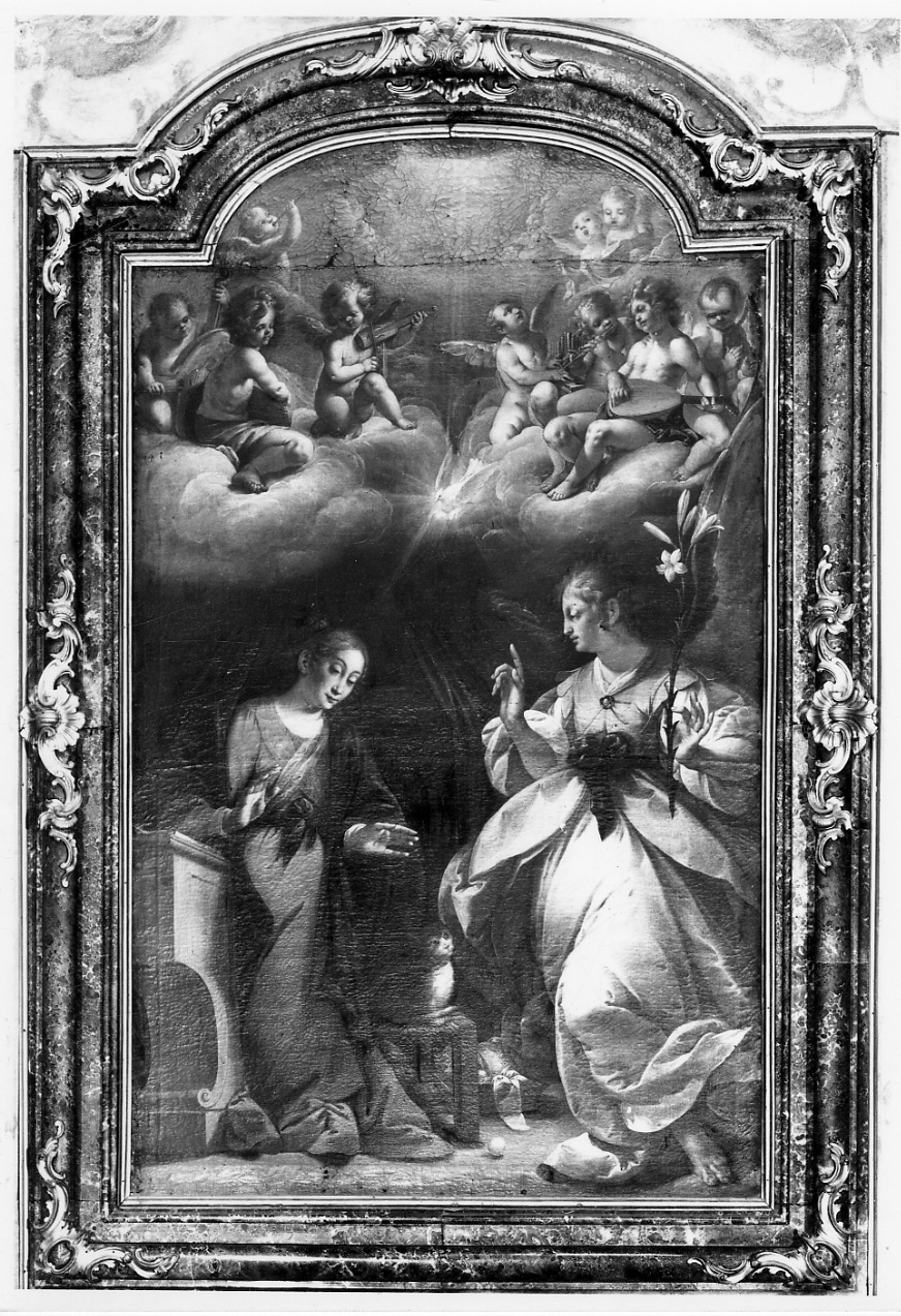 Annunciazione (dipinto, opera isolata) di Crespi Antonio Maria detto Bustino (primo quarto sec. XVII)