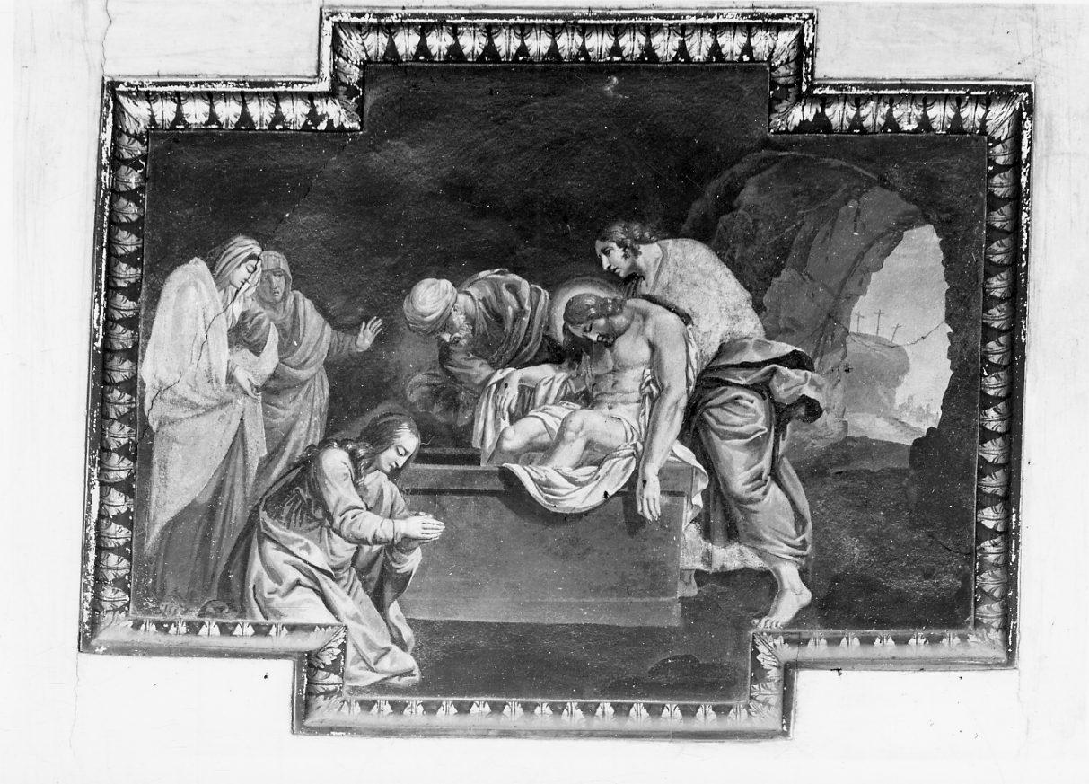 deposizione di Cristo nel sepolcro (dipinto) di Avondo Giovanni (secondo quarto sec. XIX)