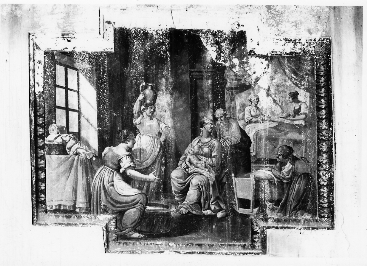 nascita di Maria Vergine (dipinto) di Avondo Giovanni (secondo quarto sec. XIX)