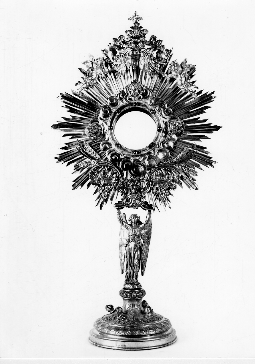 ostensorio - a raggiera, opera isolata - bottega lombardo-piemontese (fine/inizio secc. XIX/ XX)