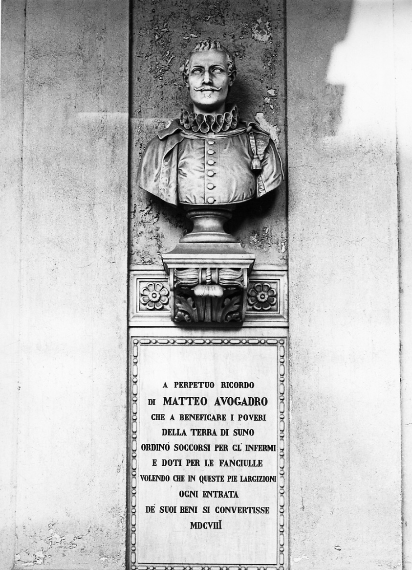 ritratto di Matteo Avogadro (scultura, elemento d'insieme) di Donati Giovanni (terzo quarto sec. XIX)