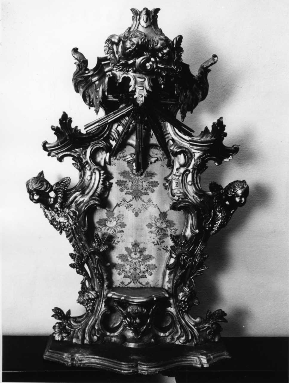 trono per esposizione eucaristica, opera isolata - bottega piemontese (prima metà sec. XVIII)