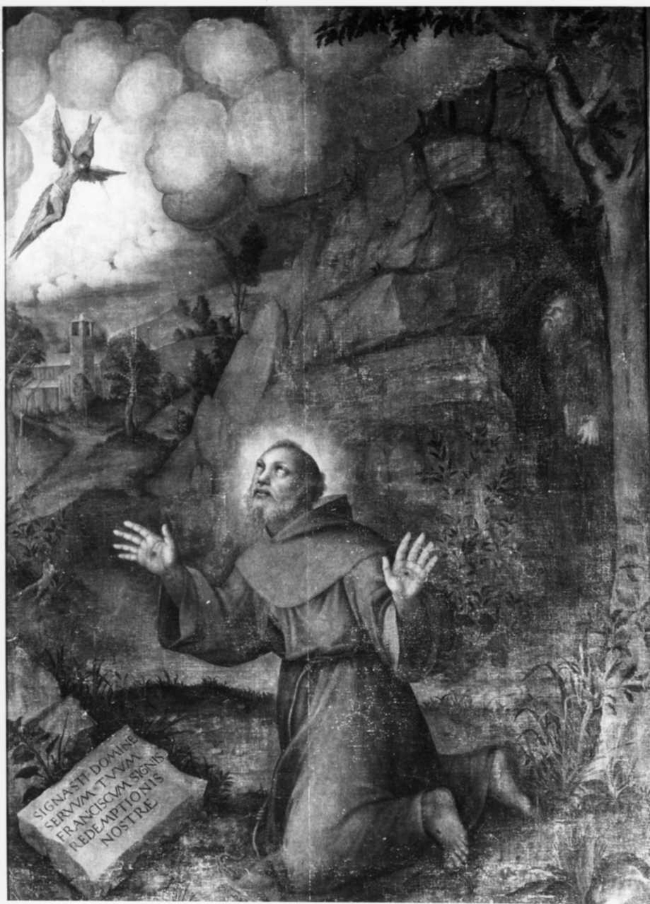 verifica delle stimmate di San Francesco d'Assisi (dipinto, opera isolata) di Caccia Guglielmo detto Moncalvo (attribuito) (secc. XVI/ XVII)