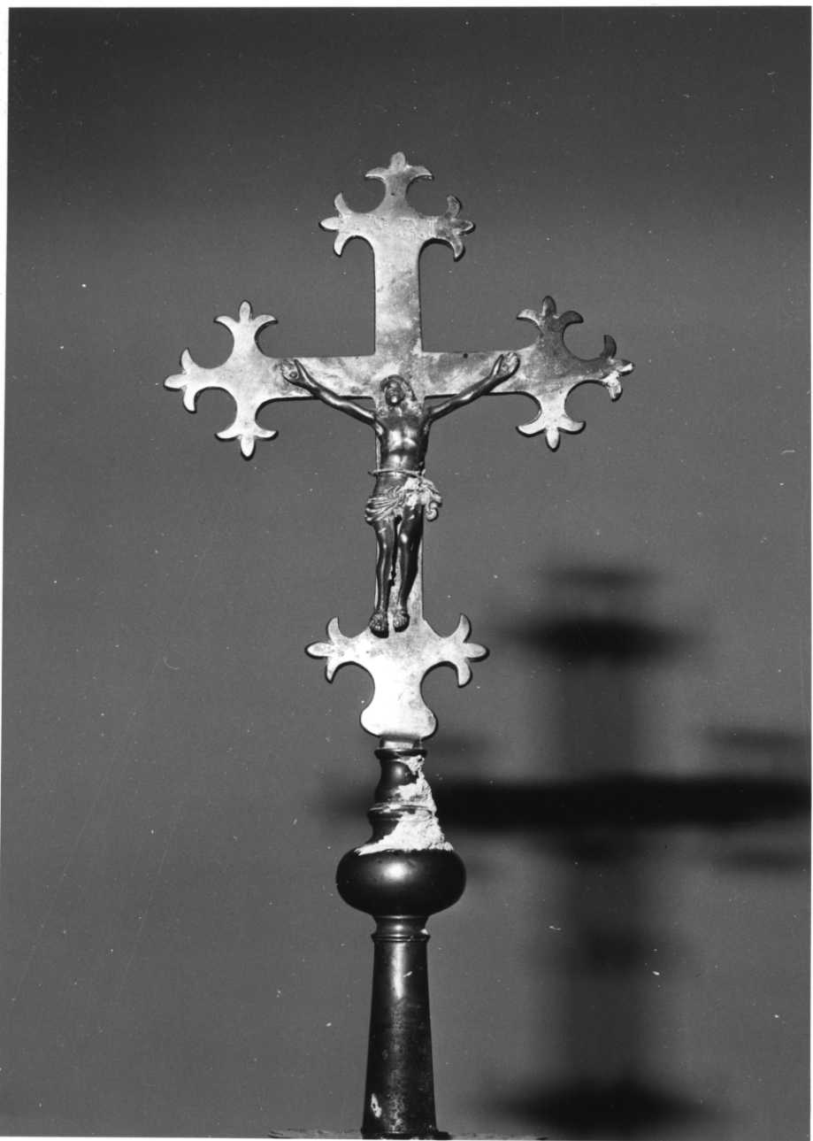 Cristo crocifisso (croce processionale, opera isolata) - bottega novarese (secc. XVIII/ XIX)