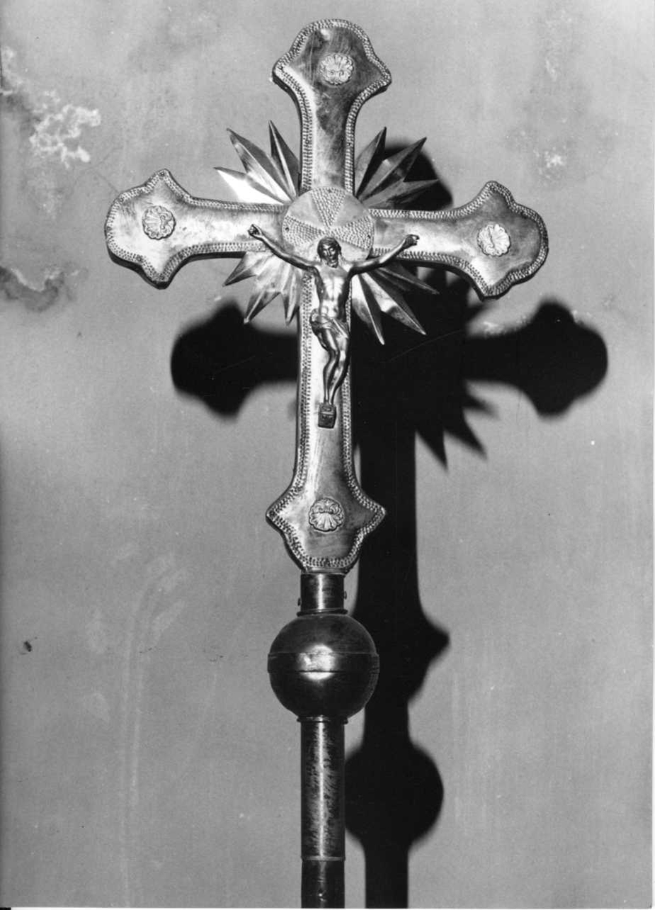 Cristo crocifisso (croce processionale, opera isolata) - bottega novarese (prima metà sec. XIX)