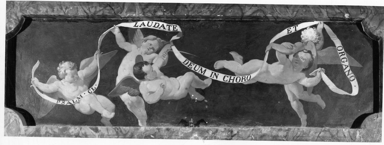 angioletti con nastro (dipinto, opera isolata) - ambito piemontese (prima metà sec. XVII)