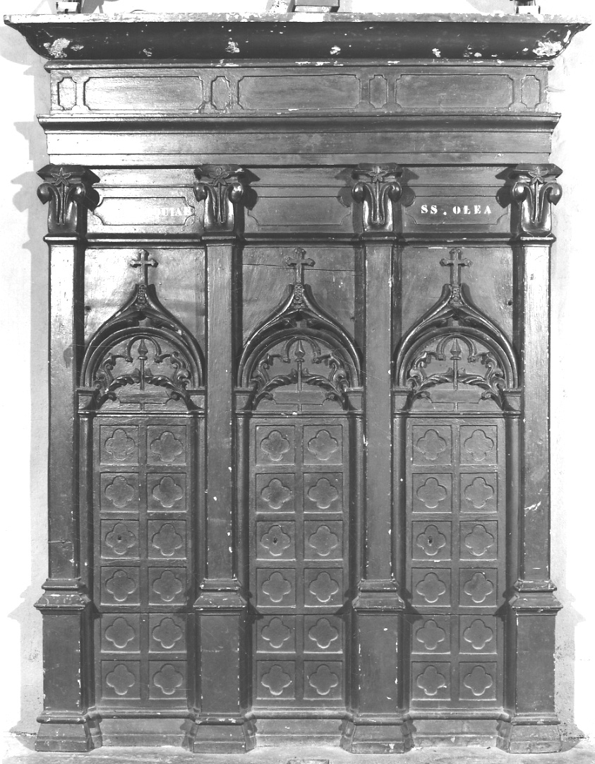 armadio - a muro, opera isolata - bottega piemontese (fine/inizio secc. XIX/ XX)