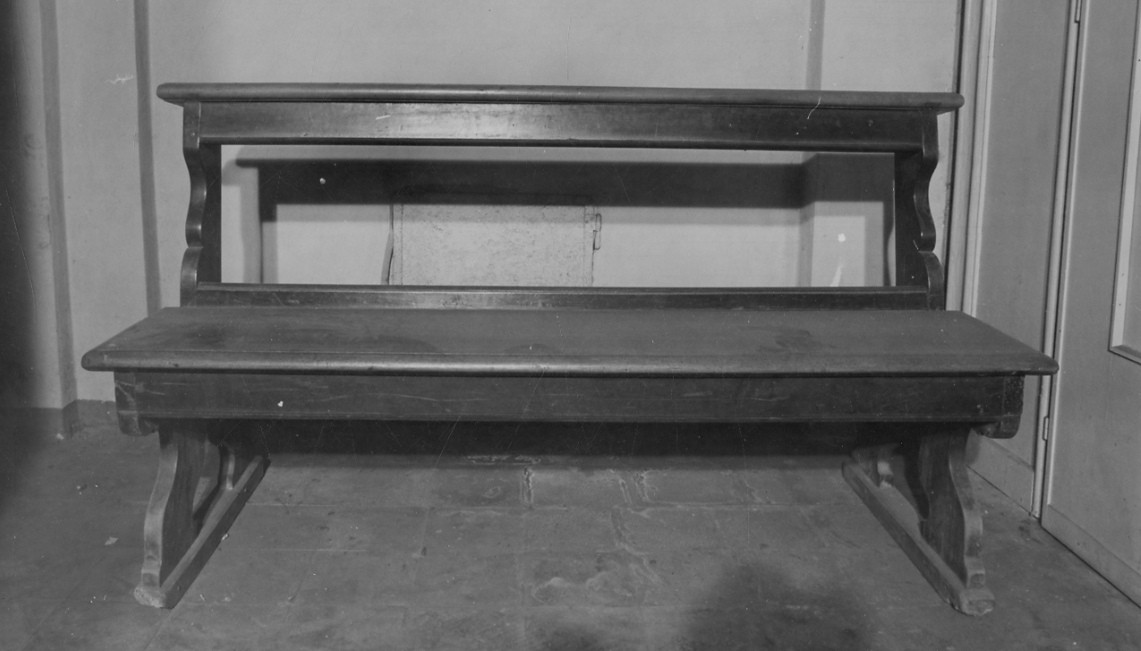 banco da chiesa, serie - bottega piemontese (seconda metà sec. XIX)