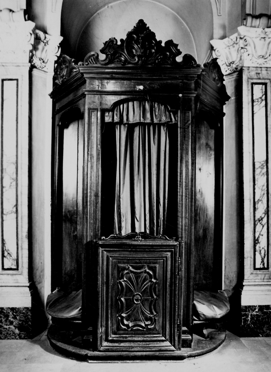 confessionale, opera isolata - bottega piemontese (prima metà sec. XVIII)