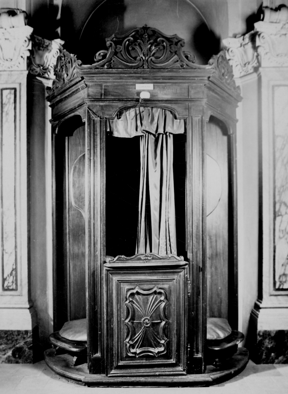 confessionale, opera isolata - bottega piemontese (prima metà sec. XVIII)