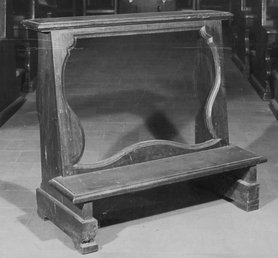 inginocchiatoio, serie - bottega piemontese (fine/inizio secc. XVIII/ XIX)