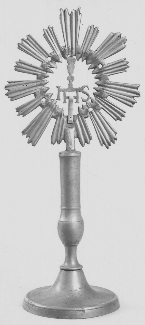 ostensorio - a raggiera, frammento - bottega torinese (sec. XIX)