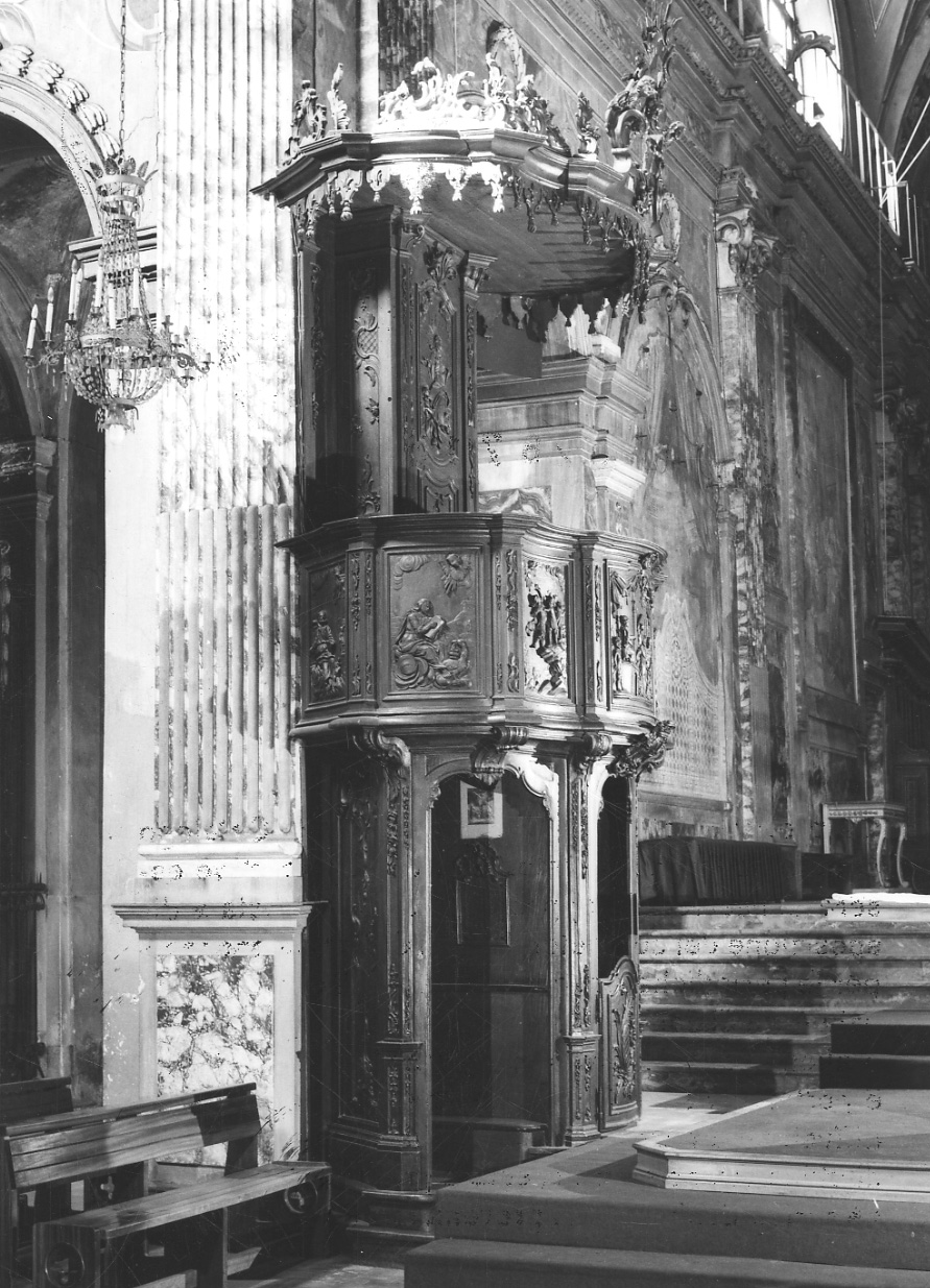 pulpito, insieme di Argenteri Giuseppe (e aiuti) (terzo quarto sec. XVIII)
