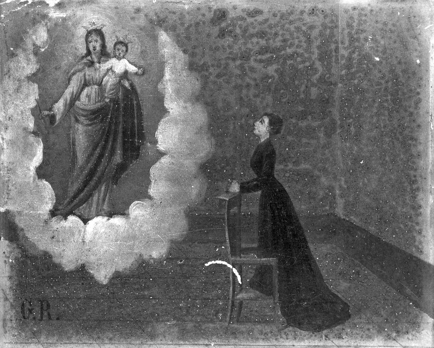 Intervento di Maria Ausiliatrice (ex voto, opera isolata) - ambito piemontese (ultimo quarto sec. XIX)