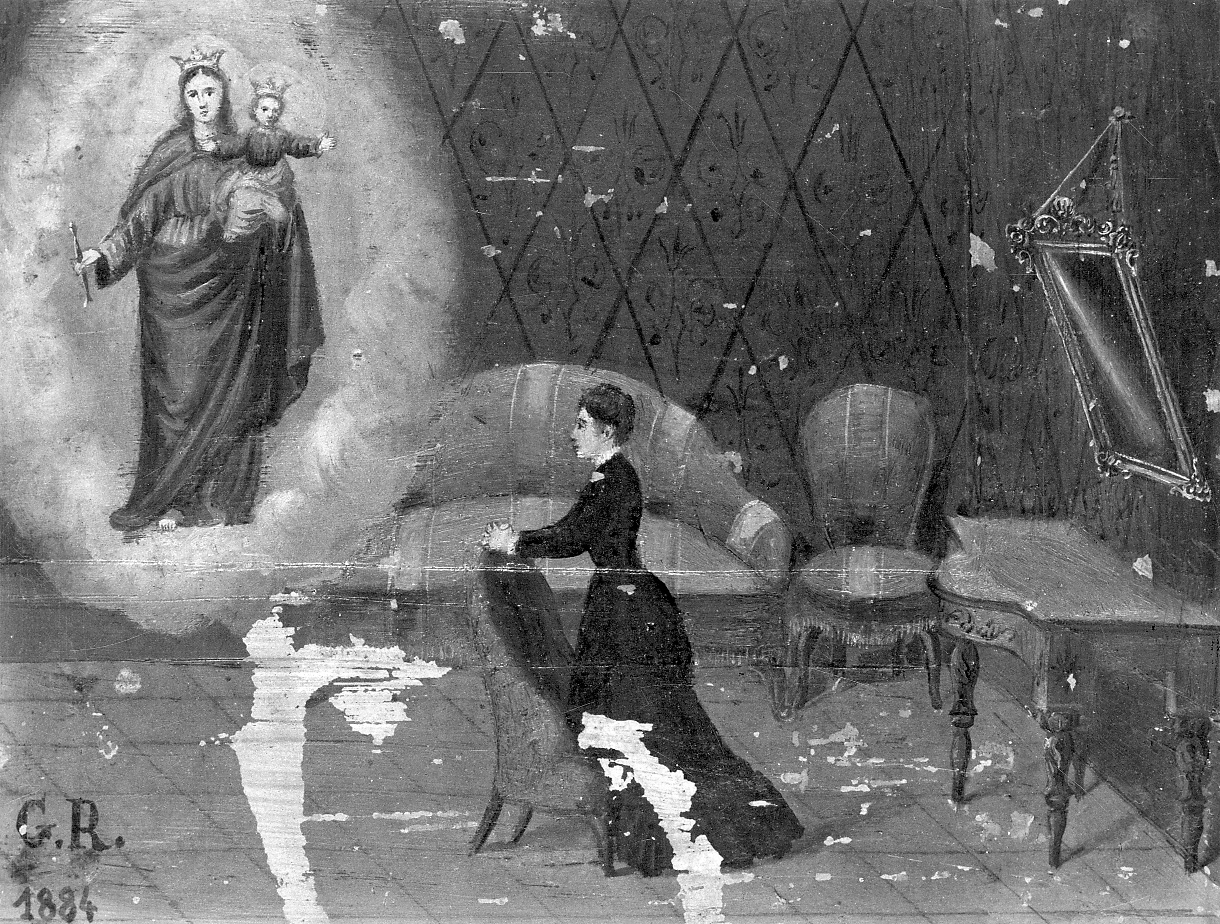 Intervento di Maria Ausiliatrice (ex voto, opera isolata) - ambito torinese (ultimo quarto sec. XIX)