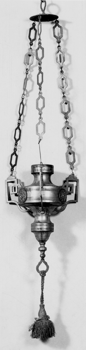 lampada pensile, coppia - bottega piemontese (inizio sec. XX)