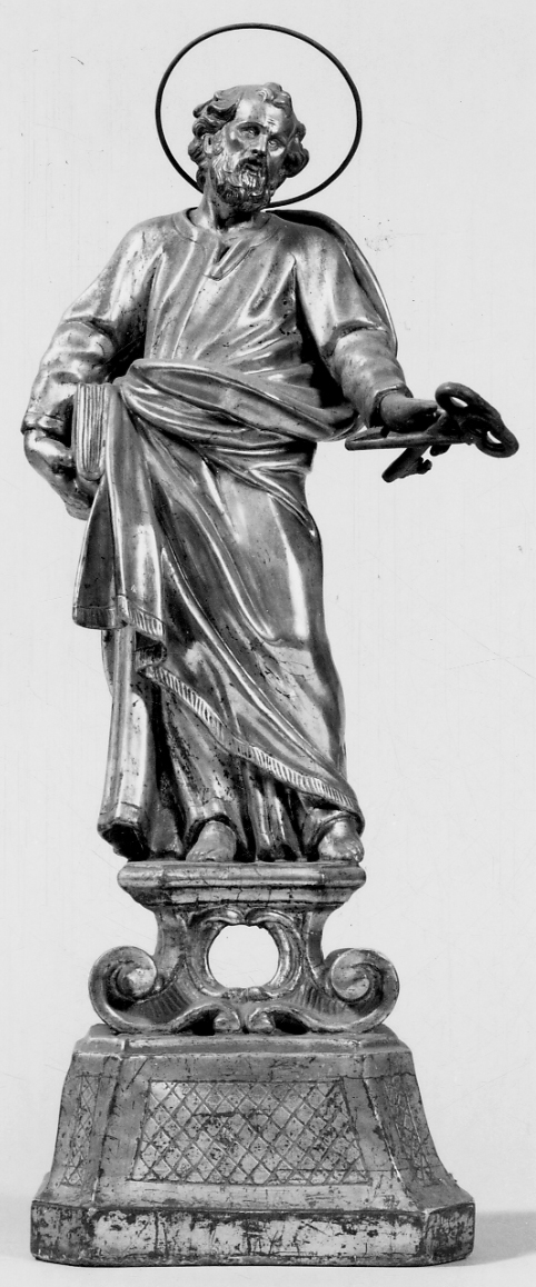 San Pietro Apostolo (statua, elemento d'insieme) - bottega piemontese (metà sec. XVIII)