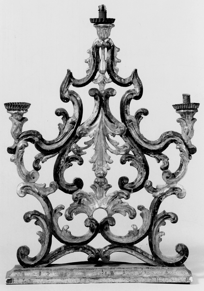 candelabro, coppia - bottega piemontese (terzo quarto sec. XVIII)