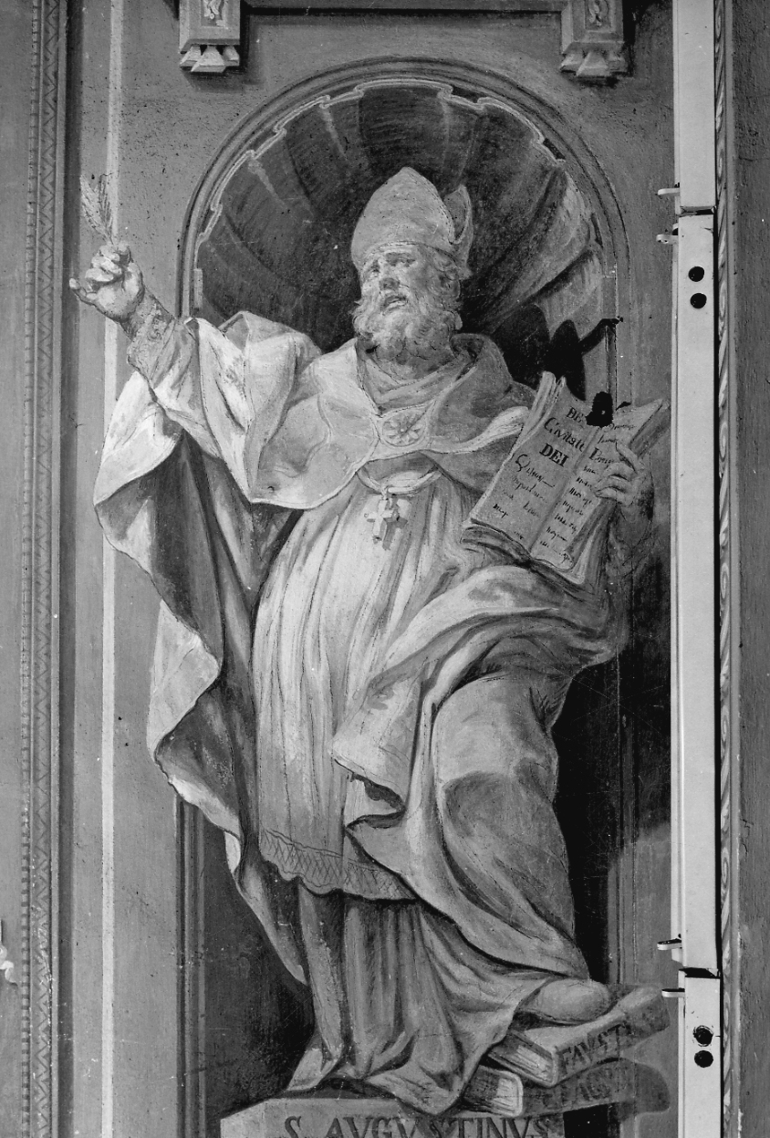 Sant'Agostino (dipinto, elemento d'insieme) di Cogrossi Carlo (ultimo quarto sec. XVIII)