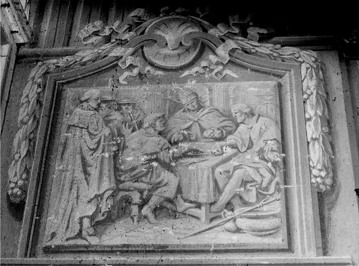 cena di San Gregorio (dipinto, elemento d'insieme) di Cogrossi Carlo (ultimo quarto sec. XVIII)