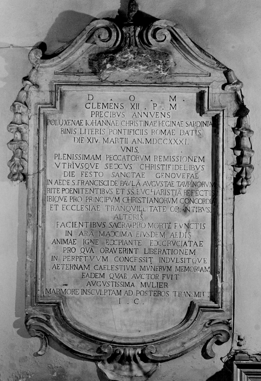 lapide, opera isolata - bottega di Acqui Terme (secondo quarto sec. XVIII)