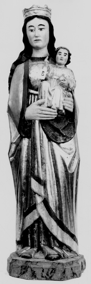 Madonna con Bambino (gruppo scultoreo, opera isolata) - bottega della Val Susa (inizio sec. XVI)