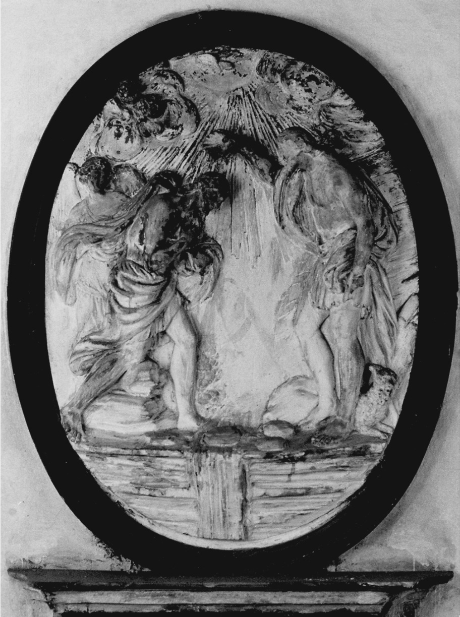 battesimo di Cristo (rilievo, opera isolata) - bottega Italia nord-occidentale (fine sec. XVII)