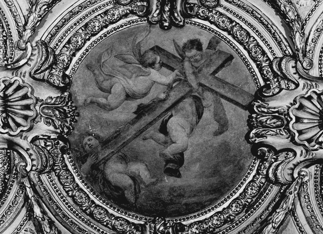 angioletti con la croce (decorazione pittorica, elemento d'insieme) di Guidobono Bartolomeo detto Prete Savonese (attribuito) (fine/inizio secc. XVII/ XVIII)