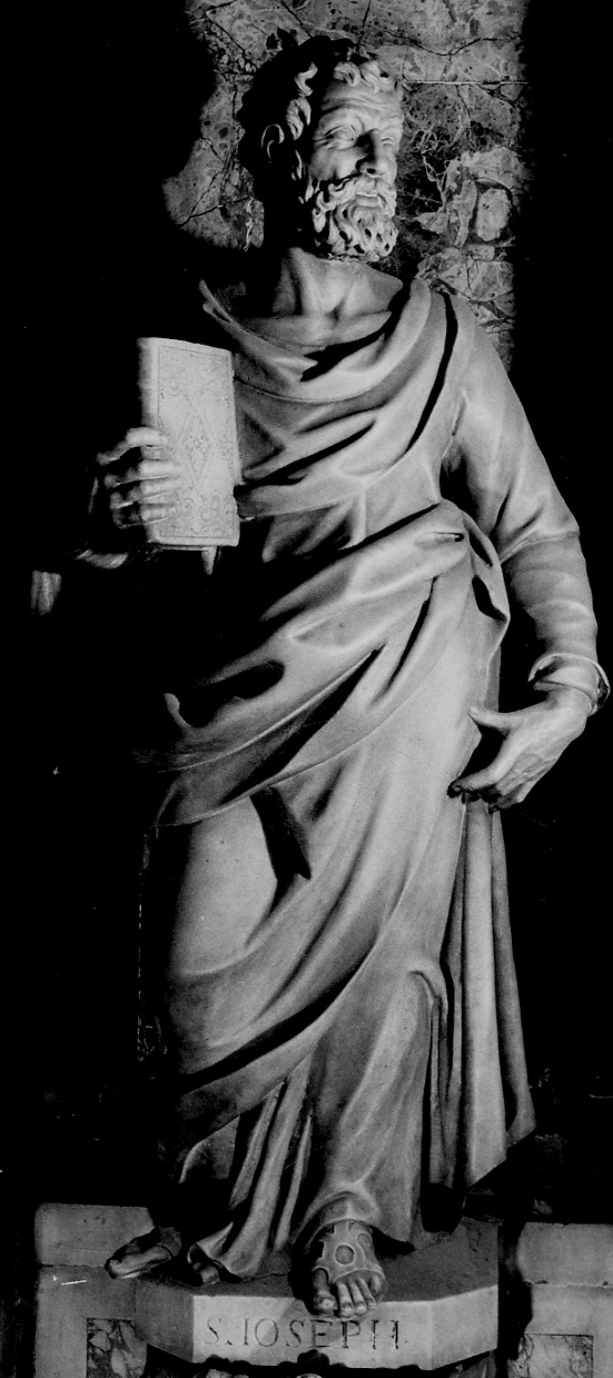 San Giuseppe (statua, elemento d'insieme) di Carlone Tommaso (attribuito) (terzo quarto sec. XVII)