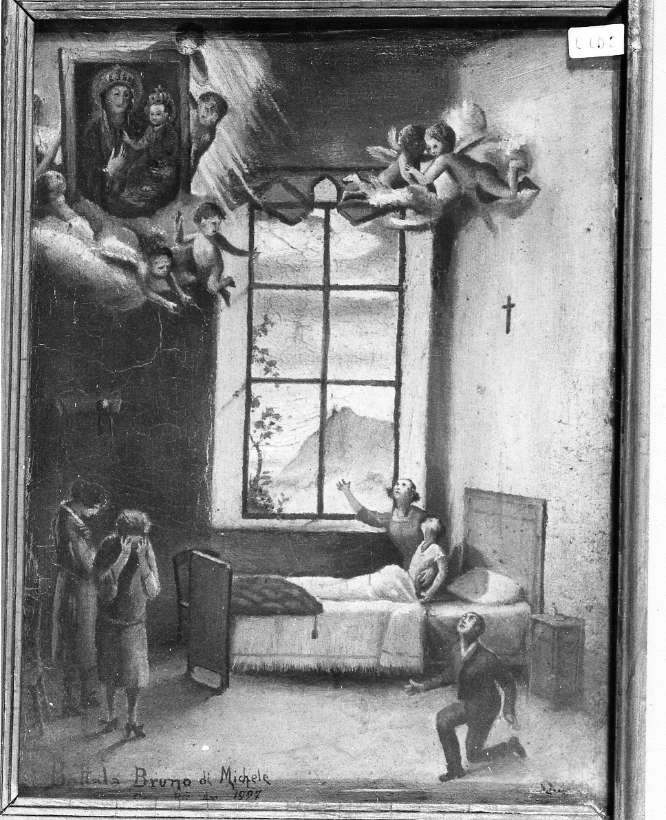 Intervento della Madonna della Consolata per guarigione (ex voto, opera isolata) - ambito piemontese (secondo quarto sec. XX)