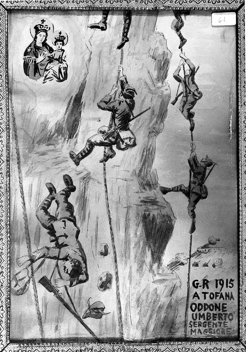 Intervento della Madonna della Consolata per salvare dalla guerra (ex voto, opera isolata) - ambito piemontese (primo quarto sec. XX)