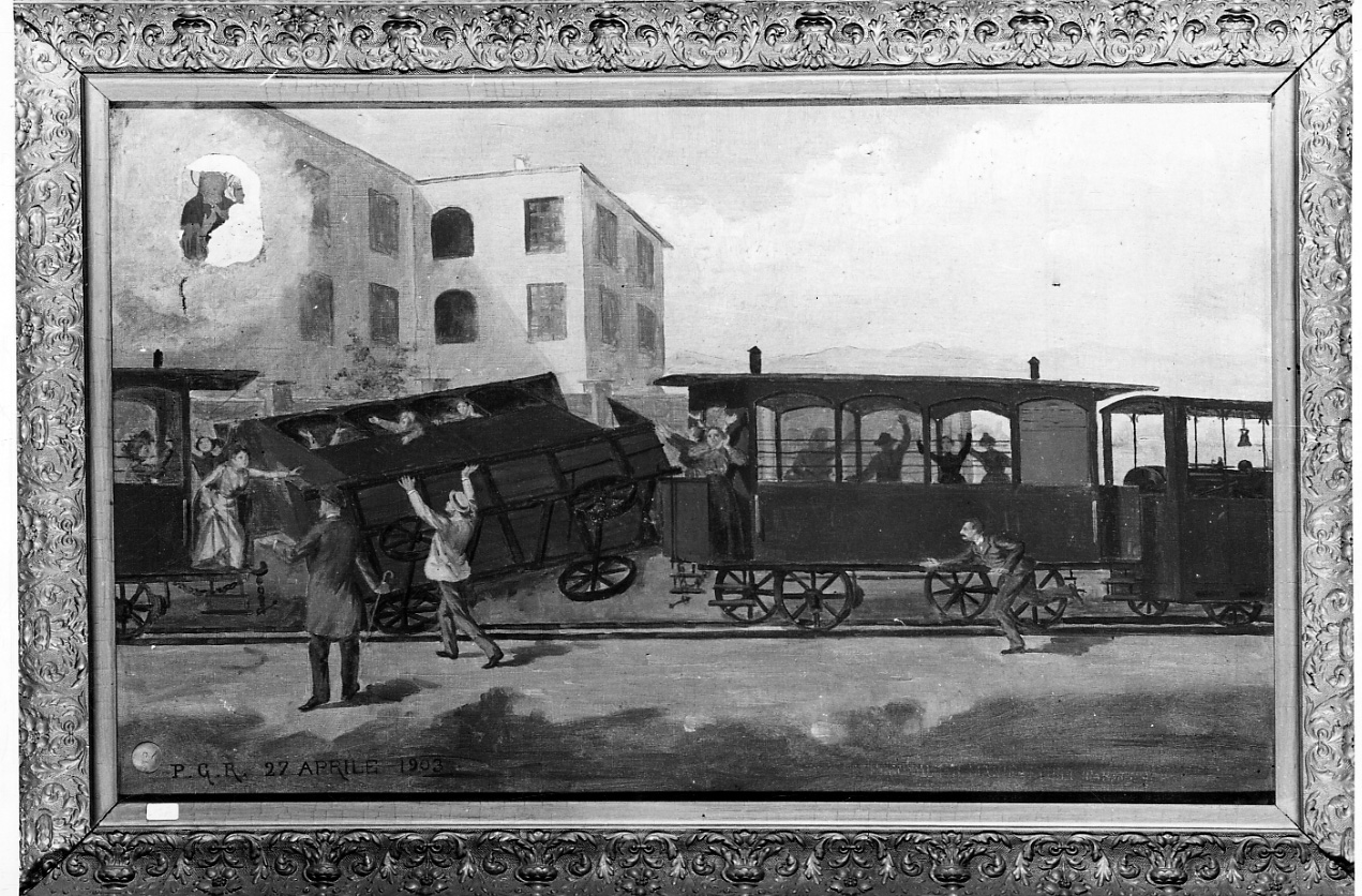 Intervento della Madonna della Consolata per sventare un incidente (ex voto, opera isolata) - ambito piemontese (inizio sec. XX)