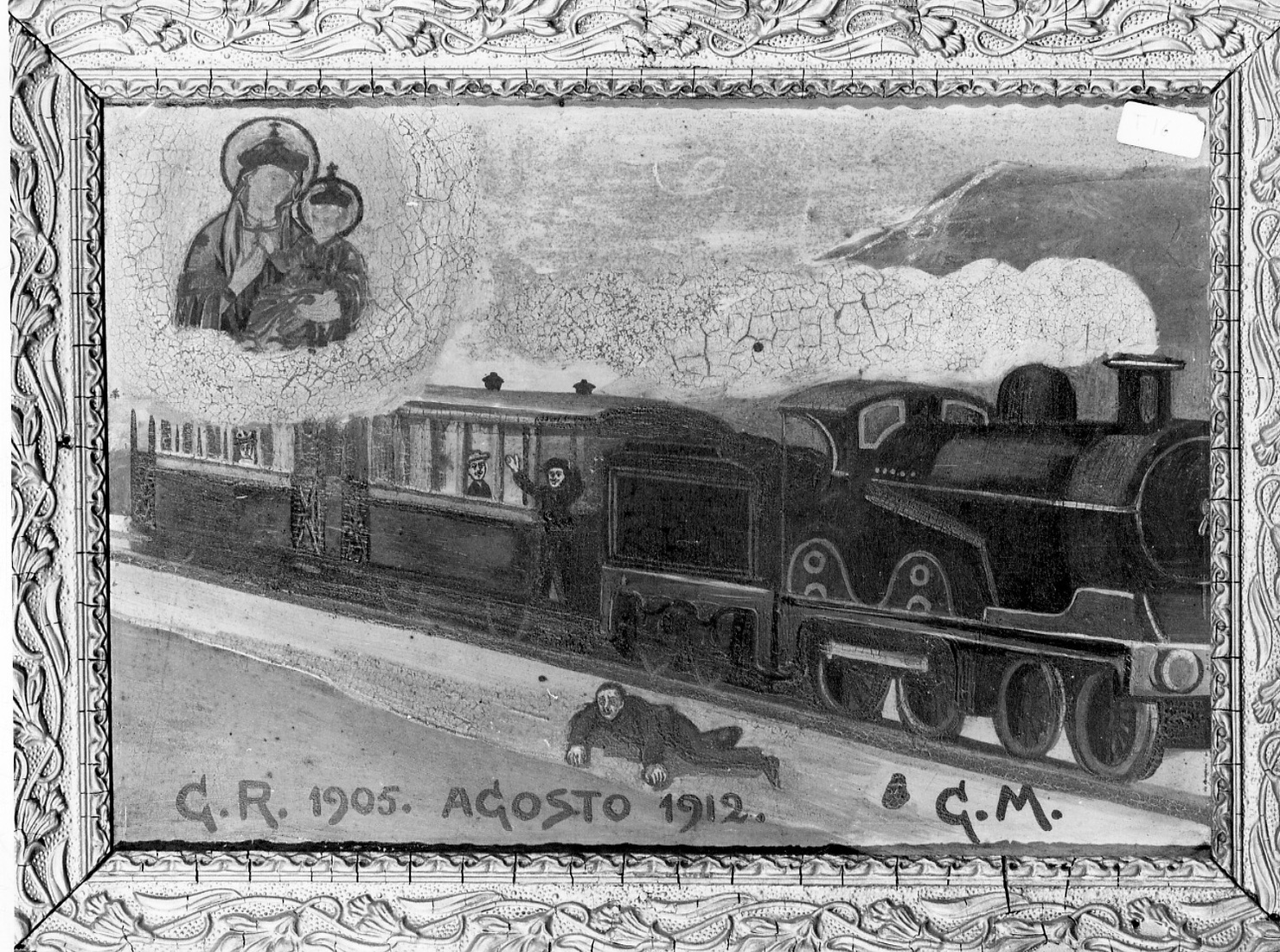 Intervento della Madonna della Consolata per sventare un incidente (ex voto, opera isolata) - ambito piemontese (primo quarto sec. XX)