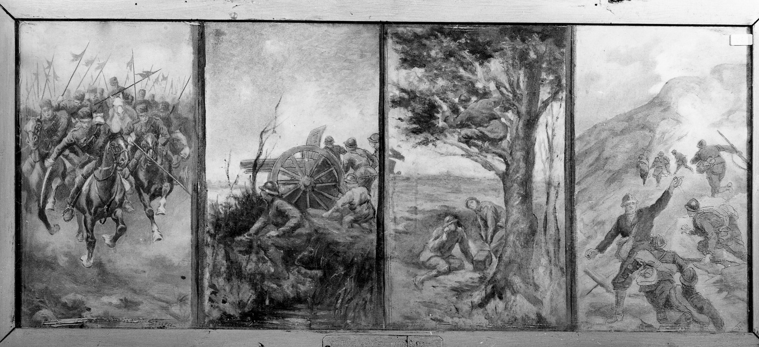 Intervento della Madonna della Consolata per salvare dalla guerra (ex voto, opera isolata) - ambito piemontese (primo quarto sec. XX)