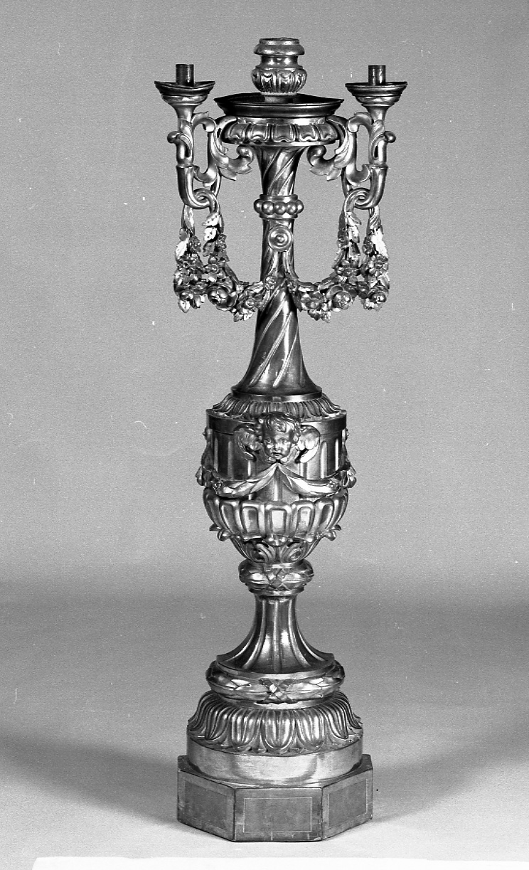 candeliere, serie - bottega piemontese (prima metà sec. XIX)