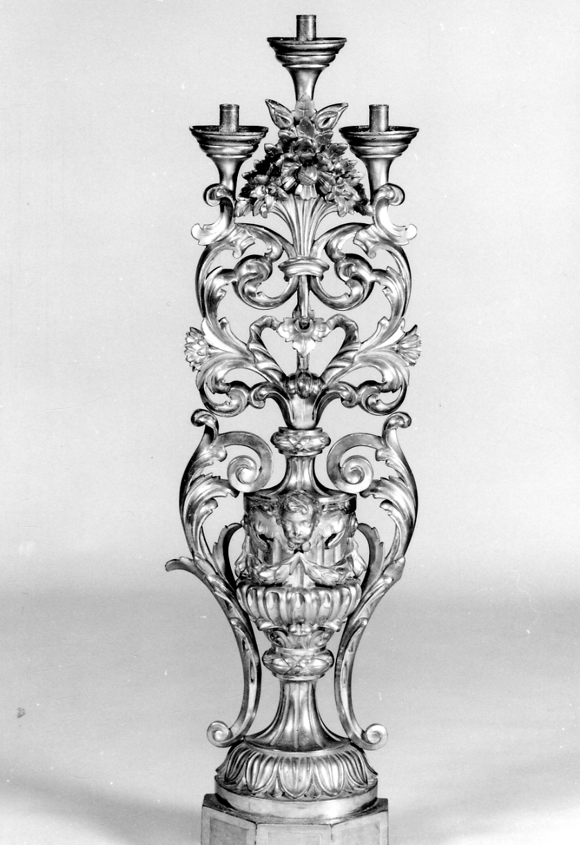 candeliere, serie - bottega piemontese (prima metà sec. XIX)