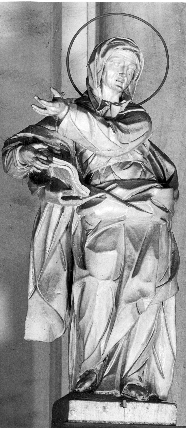 Madonna (statua, pendant) - bottega piemontese (metà sec. XVIII)