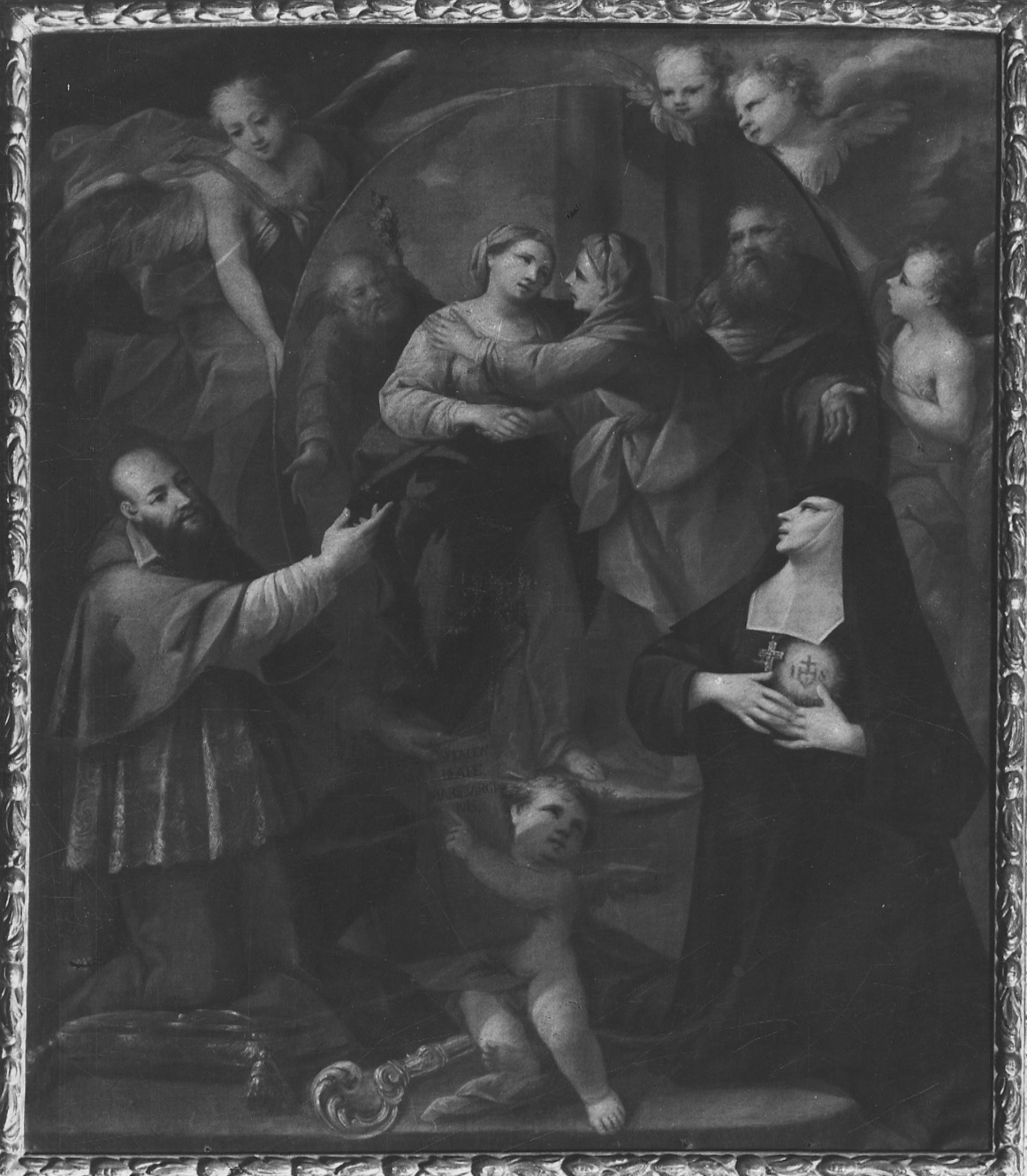 San Francesco di Sales presenta un dipinto raffigurante la Visitazione (dipinto, opera isolata) - ambito piemontese (metà sec. XVIII)