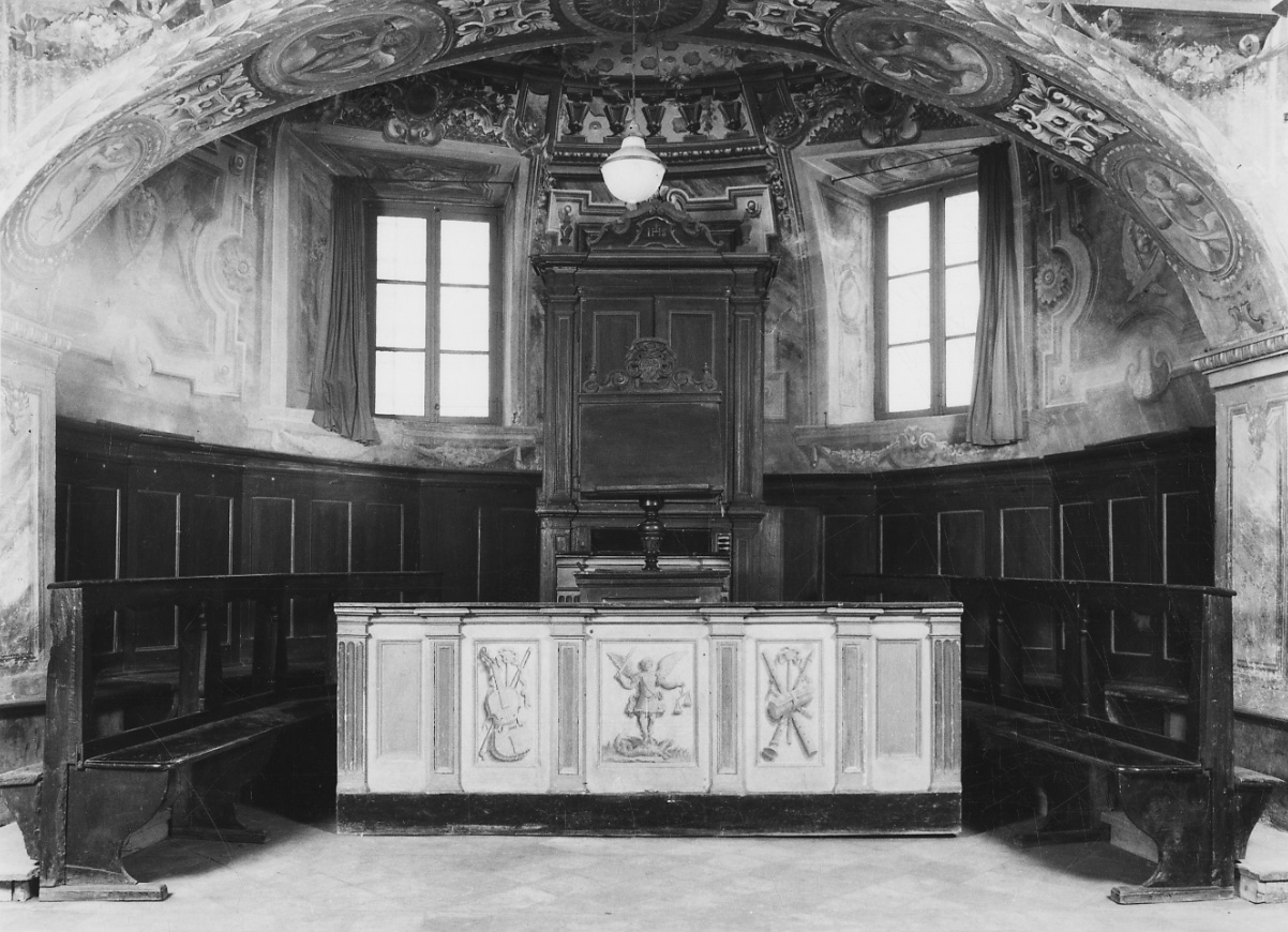 stalli del coro, opera isolata di Barzochino Bernardo (prima metà sec. XIX)