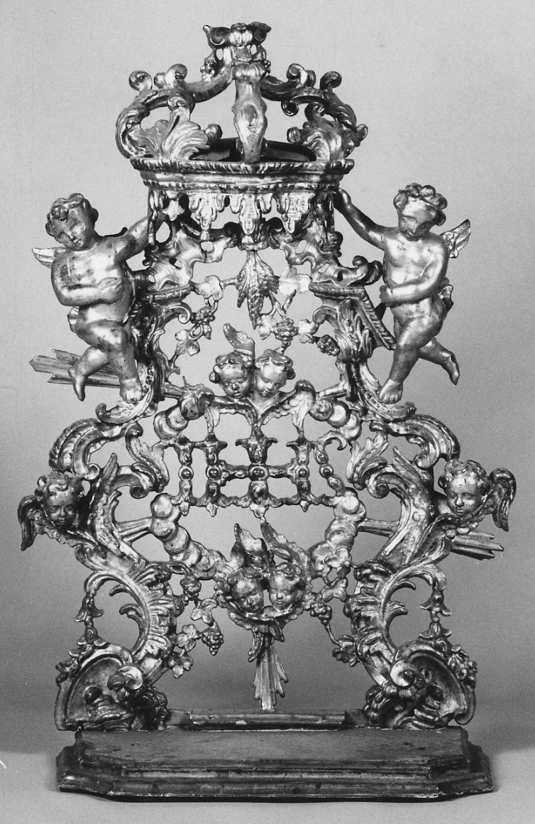 tronetto per esposizione eucaristica, opera isolata - bottega piemontese (sec. XVIII)