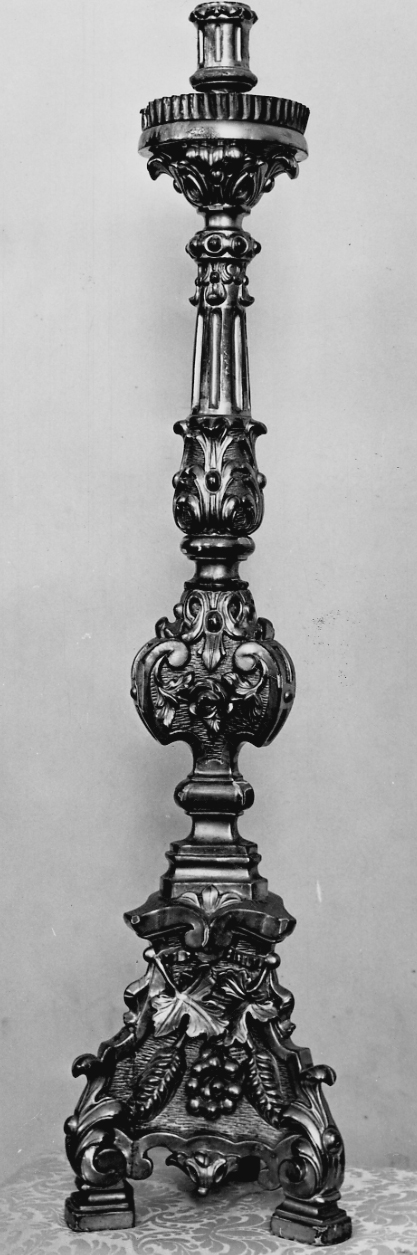 candeliere, serie - bottega piemontese (metà sec. XVIII)