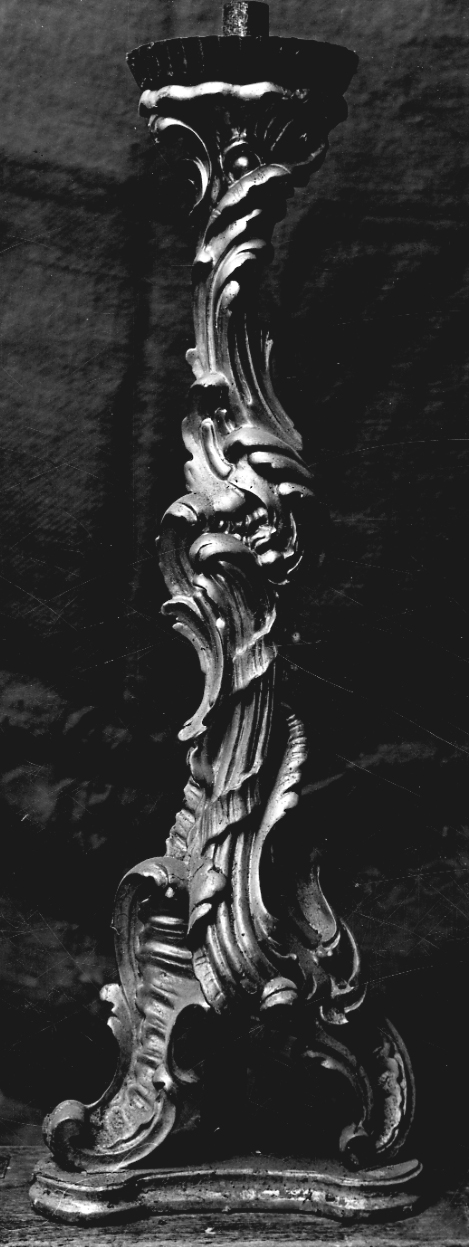 candeliere, coppia - bottega piemontese (metà sec. XVIII)