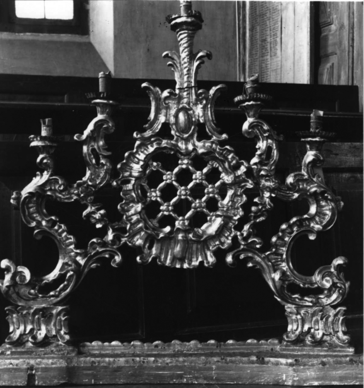 candelabro, serie - bottega piemontese (metà sec. XVIII)
