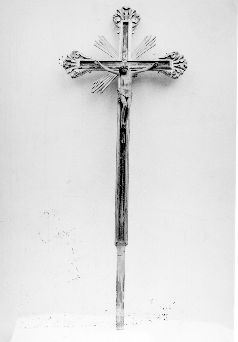 Cristo crocifisso (croce processionale, opera isolata) - bottega piemontese (seconda metà sec. XVIII)