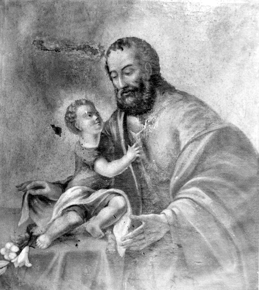 San Giuseppe e Gesù Bambino (dipinto, opera isolata) - ambito piemontese (seconda metà sec. XVIII)