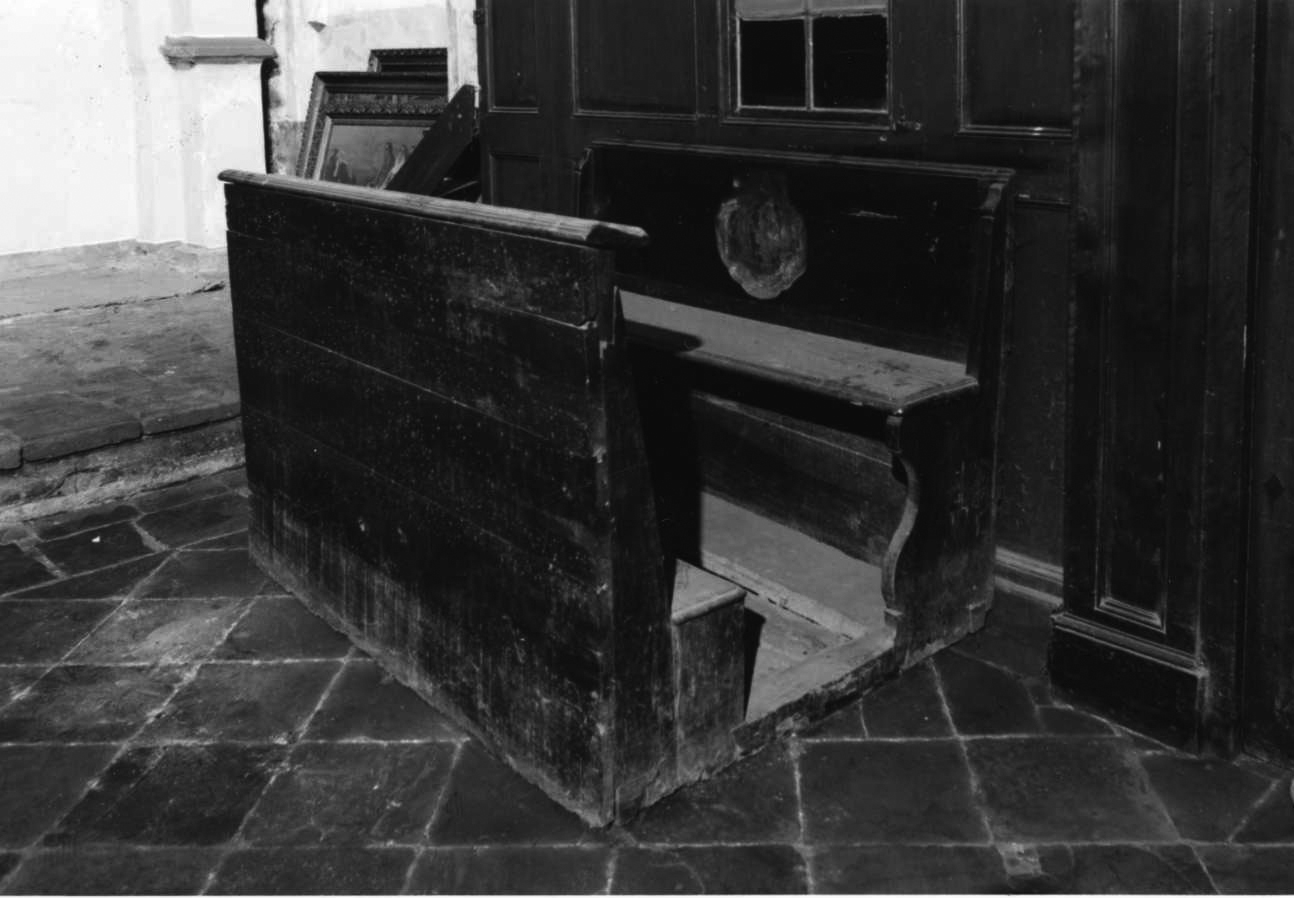 banco da chiesa, opera isolata - bottega piemontese (seconda metà sec. XVII)