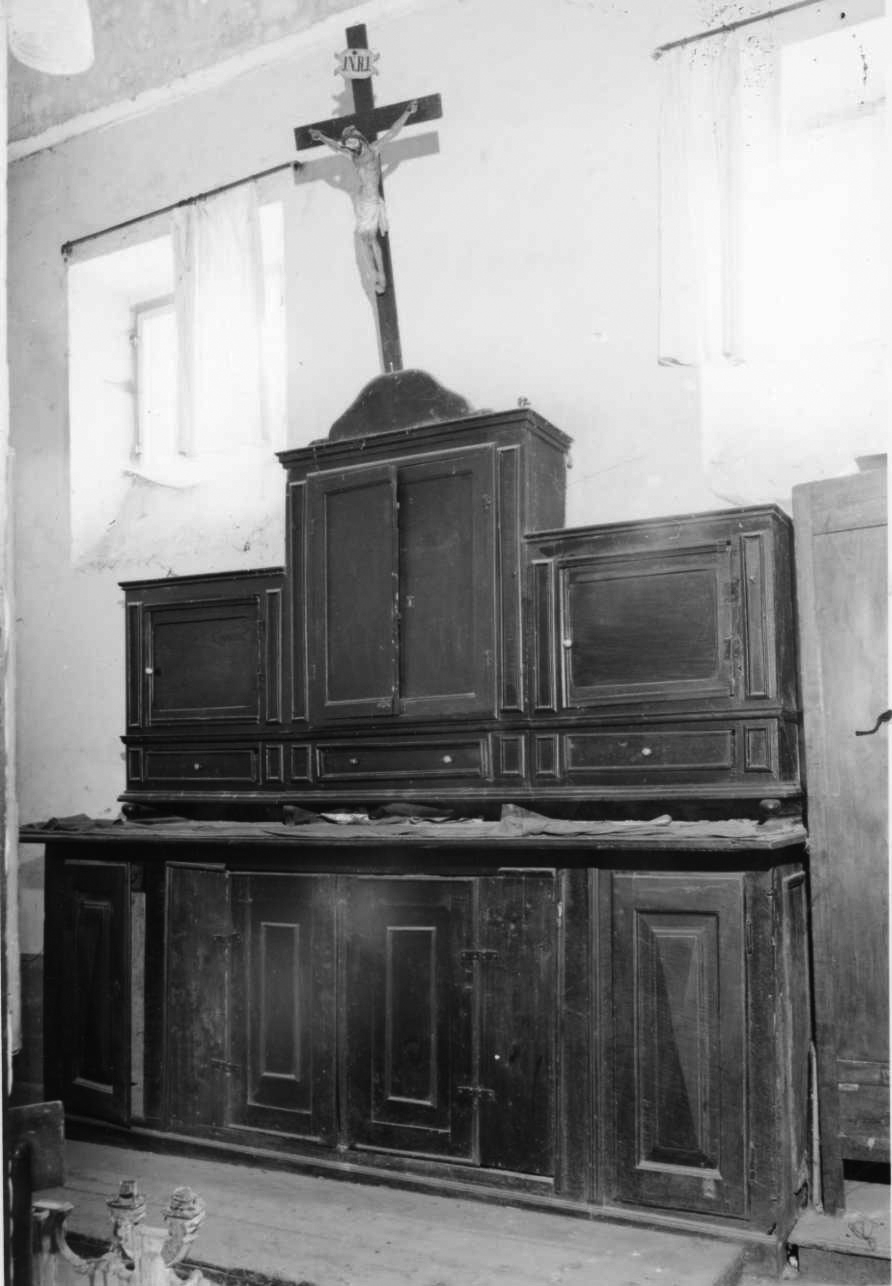 armadio da sacrestia, opera isolata - bottega piemontese (seconda metà, fine sec. XVII, sec. XVIII)