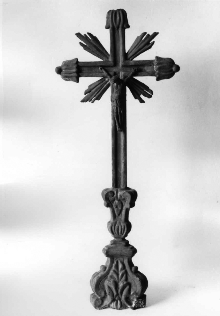 Cristo crocifisso (croce d'altare, opera isolata) - bottega piemontese (seconda metà sec. XVIII)